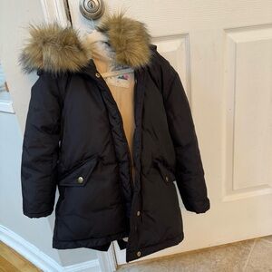 J.Crew Girls Black Primaloft Coat Parka